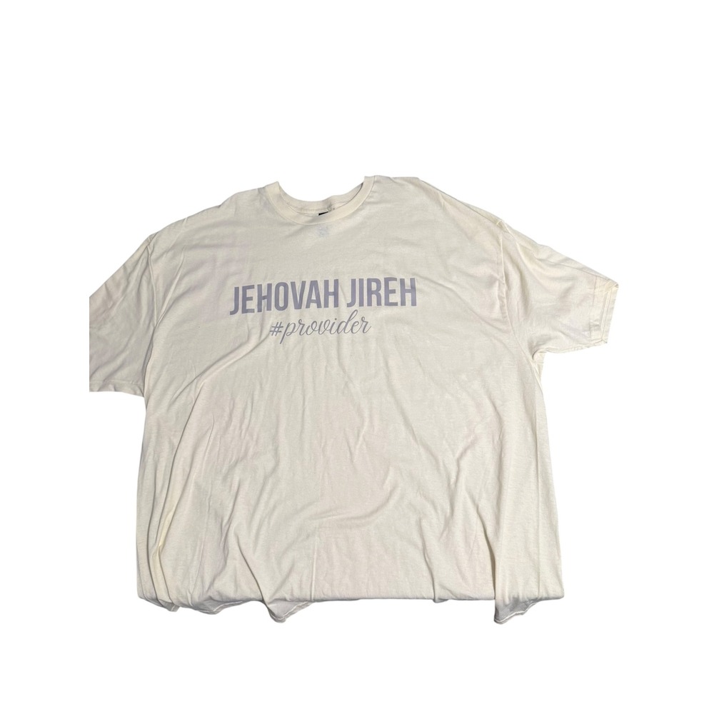 Gildan Heavy Cotton Jehovah Jireh Provider Graphic Tee Cream Off White 4XL